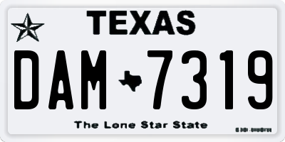 TX license plate DAM7319