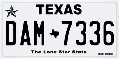 TX license plate DAM7336