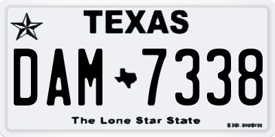 TX license plate DAM7338