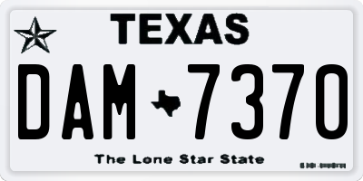 TX license plate DAM7370