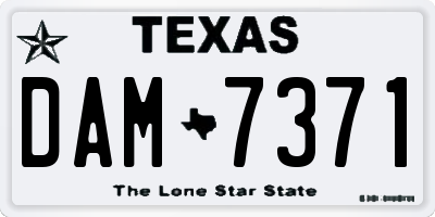 TX license plate DAM7371
