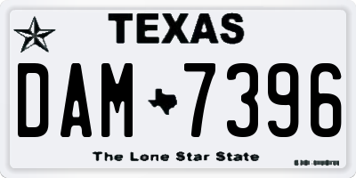TX license plate DAM7396
