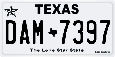 TX license plate DAM7397