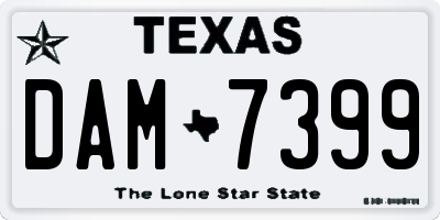TX license plate DAM7399