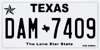TX license plate DAM7409