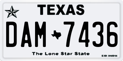 TX license plate DAM7436