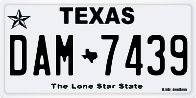 TX license plate DAM7439