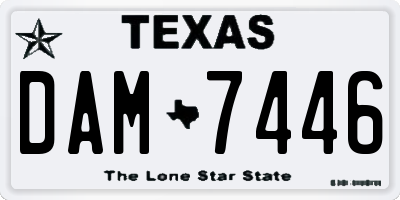 TX license plate DAM7446
