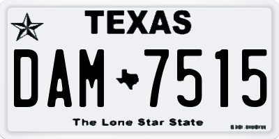 TX license plate DAM7515