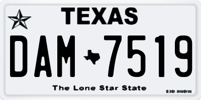 TX license plate DAM7519