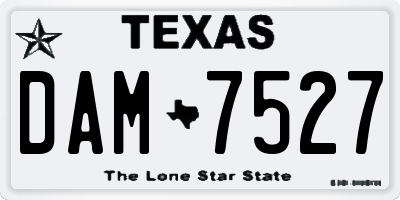 TX license plate DAM7527