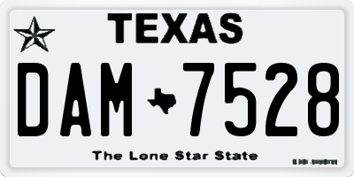 TX license plate DAM7528