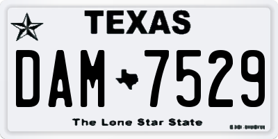 TX license plate DAM7529