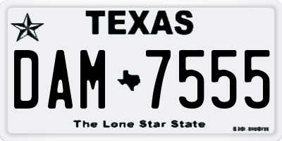 TX license plate DAM7555