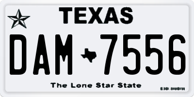 TX license plate DAM7556