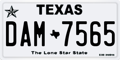 TX license plate DAM7565