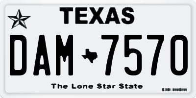 TX license plate DAM7570