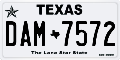 TX license plate DAM7572