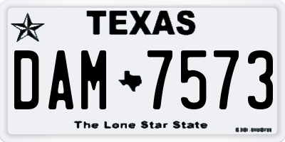 TX license plate DAM7573