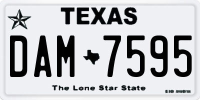 TX license plate DAM7595