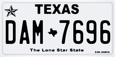 TX license plate DAM7696