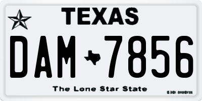 TX license plate DAM7856