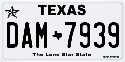 TX license plate DAM7939