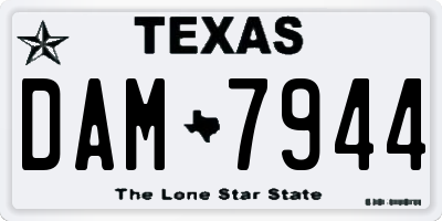 TX license plate DAM7944