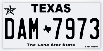 TX license plate DAM7973