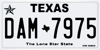 TX license plate DAM7975