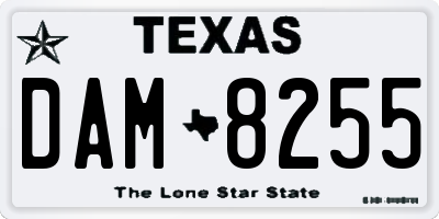 TX license plate DAM8255