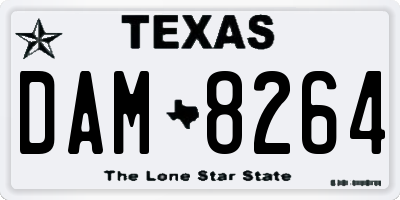 TX license plate DAM8264