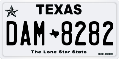 TX license plate DAM8282