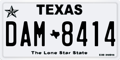 TX license plate DAM8414