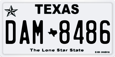 TX license plate DAM8486