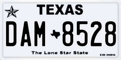 TX license plate DAM8528