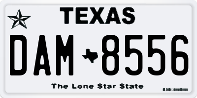 TX license plate DAM8556