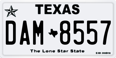 TX license plate DAM8557