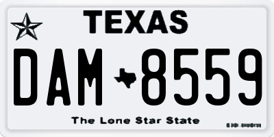 TX license plate DAM8559