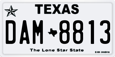 TX license plate DAM8813