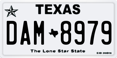 TX license plate DAM8979