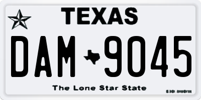 TX license plate DAM9045