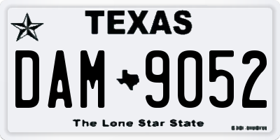 TX license plate DAM9052