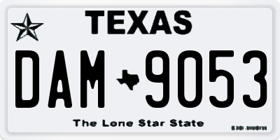 TX license plate DAM9053