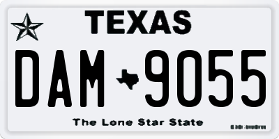 TX license plate DAM9055