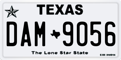 TX license plate DAM9056