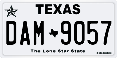 TX license plate DAM9057