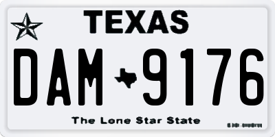 TX license plate DAM9176