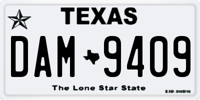 TX license plate DAM9409