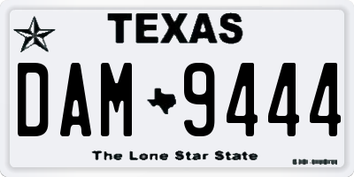 TX license plate DAM9444